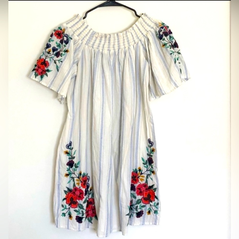 ZARA® TRF Collection Dress embroidered flower dress size M